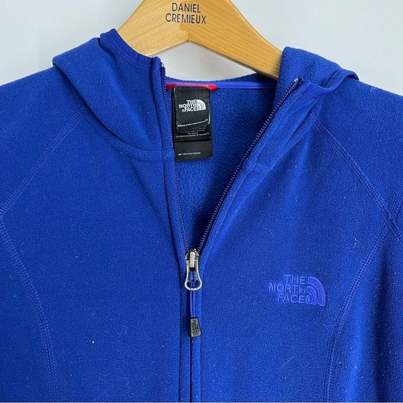 The North Face Hoodie Womens Small Blue Full Zip Up Hooded Polyester Fall Jacket - Picture 2 of 8